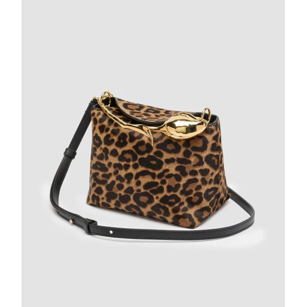 Erdem Mini Bloom Bag in Leopard Ponyskin | Mini Bags | Luxury Shoes 