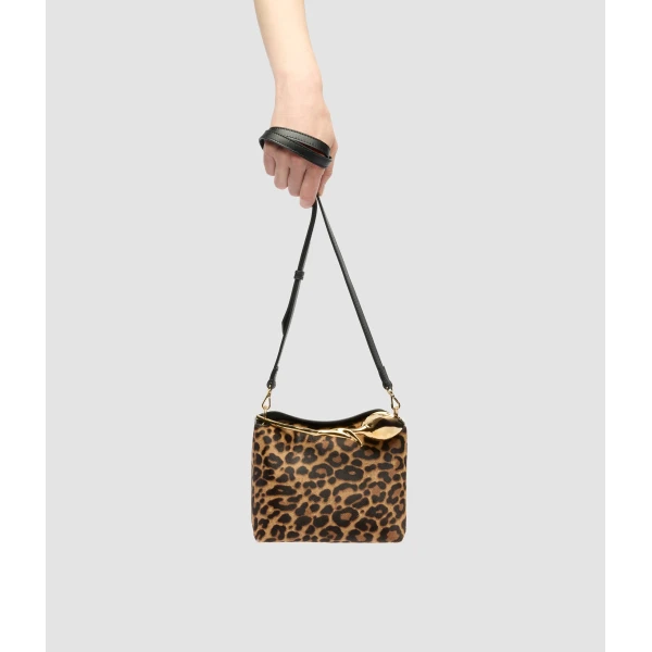 Erdem Mini Bloom Bag in Leopard Ponyskin | Mini Bags | Luxury Shoes 