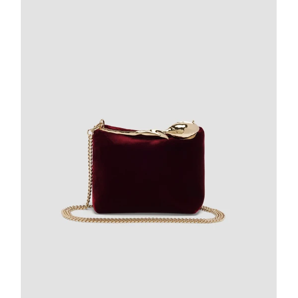 Erdem Mini Bloom Bag in Malbec Velvet | Mini Bags | Luxury Shoes 