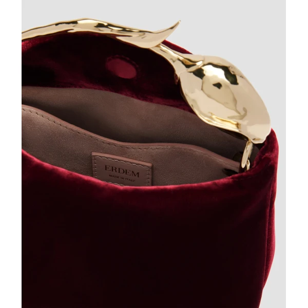 Erdem Mini Bloom Bag in Malbec Velvet | Mini Bags | Luxury Shoes 