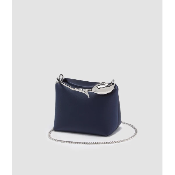 Erdem Mini Bloom Bag in Navy Satin | Mini Bags | Luxury Shoes 