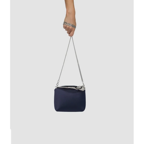 Erdem Mini Bloom Bag in Navy Satin | Mini Bags | Luxury Shoes 