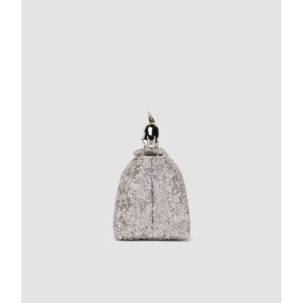 Erdem Mini Bloom Bag in Silver Sequins | Mini Bags | Luxury Shoes 