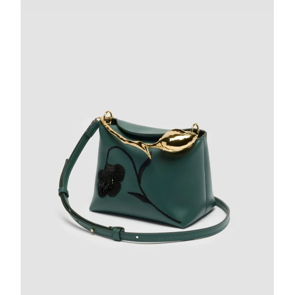 Erdem Mini Bloom Bag in Teal Leather | Mini Bags | Luxury Shoes 