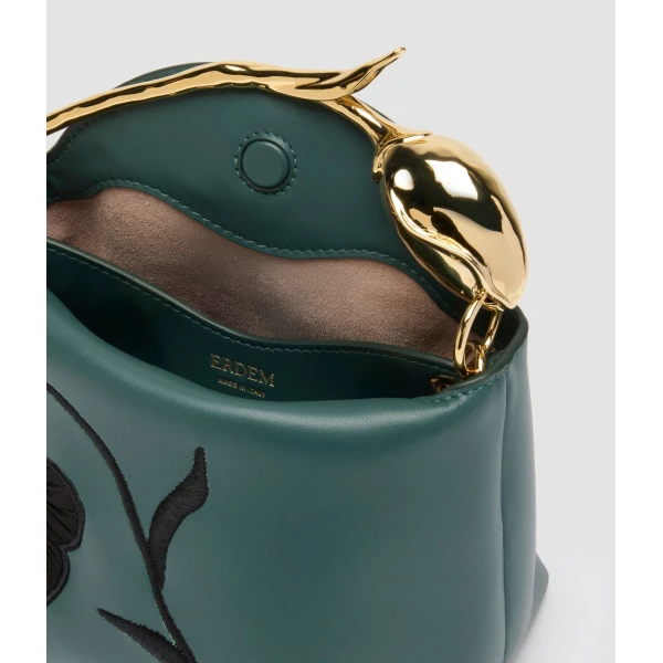 Erdem Mini Bloom Bag in Teal Leather | Mini Bags | Luxury Shoes 