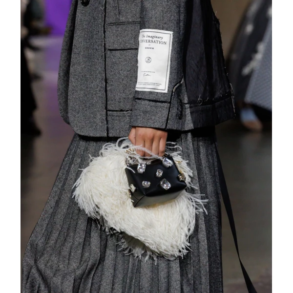 Erdem Mini Bloom Bag in White Feathers | Mini Bags | Luxury Shoes 