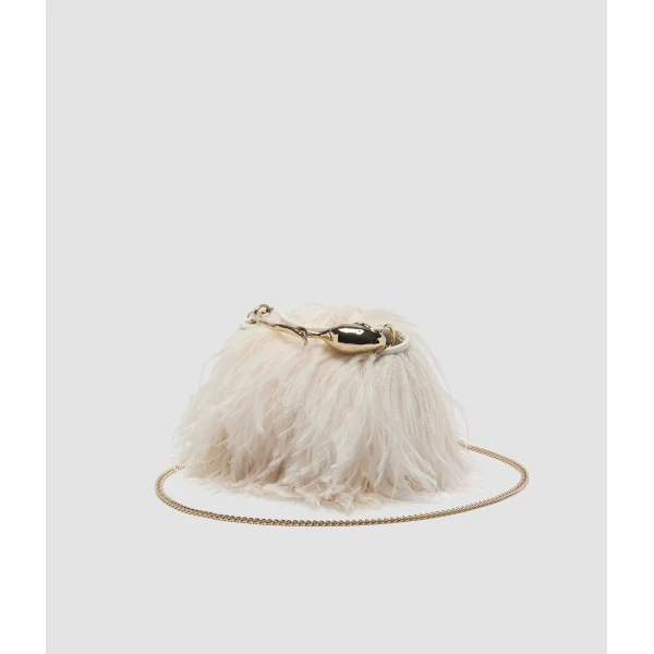 Erdem Mini Bloom Bag in White Feathers | Mini Bags | Luxury Shoes 