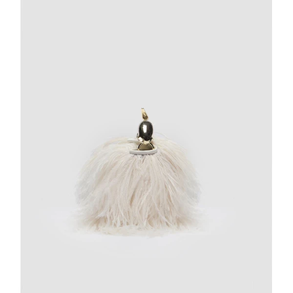 Erdem Mini Bloom Bag in White Feathers | Mini Bags | Luxury Shoes 
