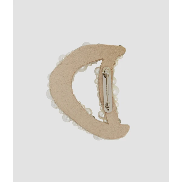 Erdem Pearl Alphabet Brooch D | Brooches & Pins | Luxury Shoes 