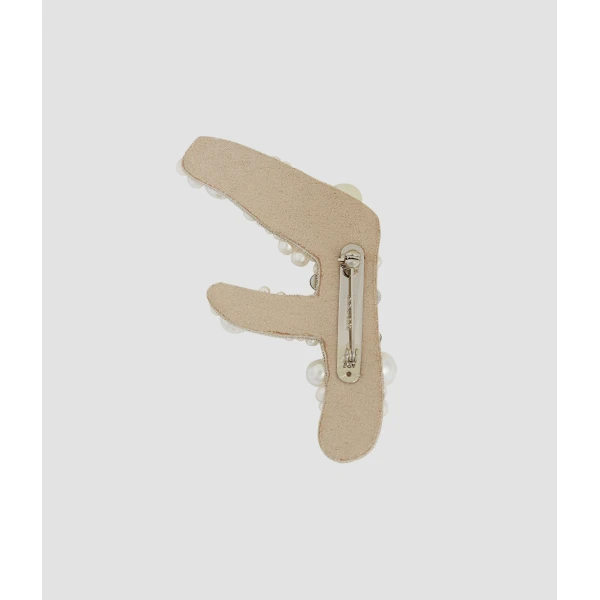 Erdem Pearl Alphabet Brooch F | Brooches & Pins | Luxury Shoes 