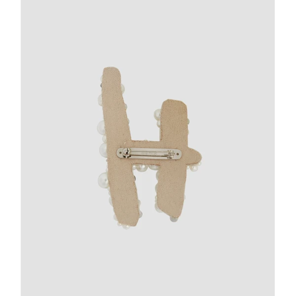 Erdem Pearl Alphabet Brooch H | Brooches & Pins | Luxury Shoes 