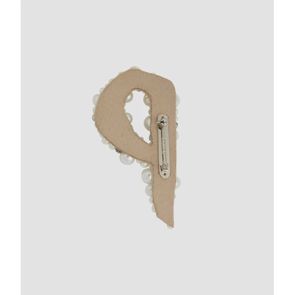 Erdem Pearl Alphabet Brooch P | Brooches & Pins | Luxury Shoes 