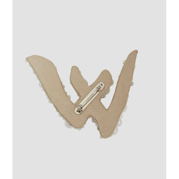 Erdem Pearl Alphabet Brooch W | Brooches & Pins | Luxury Shoes 