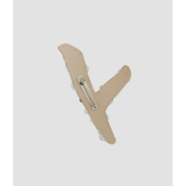 Erdem Pearl Alphabet Brooch Y | Brooches & Pins | Luxury Shoes 