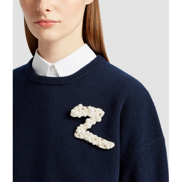 Erdem Pearl Alphabet Brooch Z | Brooches & Pins | Luxury Shoes 