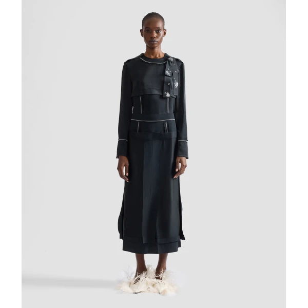 Erdem Satin Cady Long Sleeve Shirt | Shirts | Luxury Shoes 