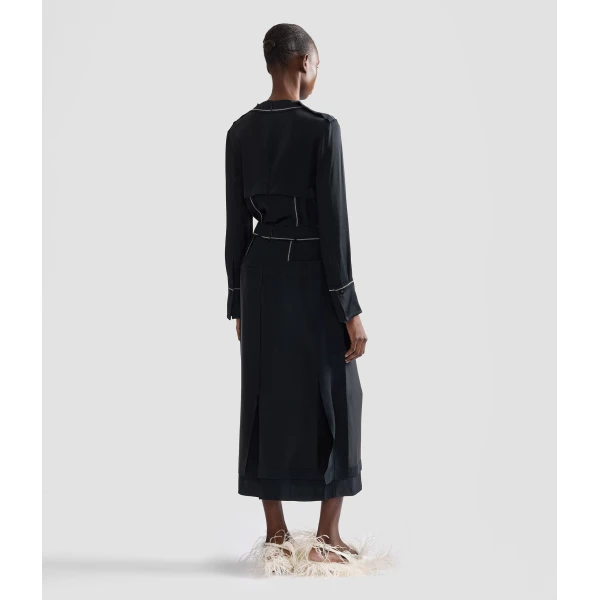 Erdem Satin Cady Long Sleeve Shirt | Shirts | Luxury Shoes 