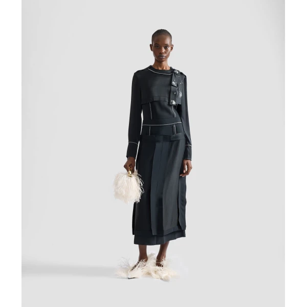 Erdem Satin Cady Long Sleeve Shirt | Shirts | Luxury Shoes 