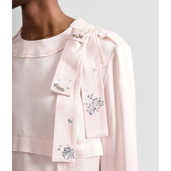 Erdem Satin Cady Long Sleeve Shirt | Shirts | Luxury Shoes 