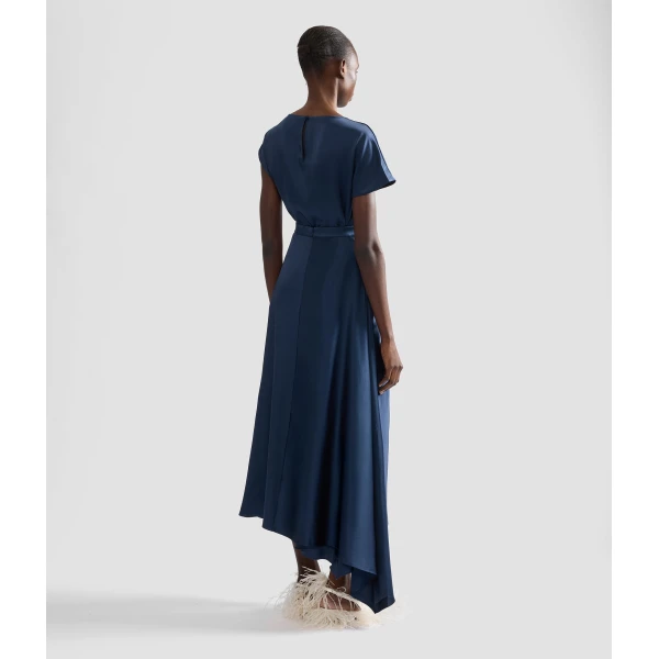 Erdem Satin Draped Midi Skirt | Midi Skirts | Luxury Shoes 