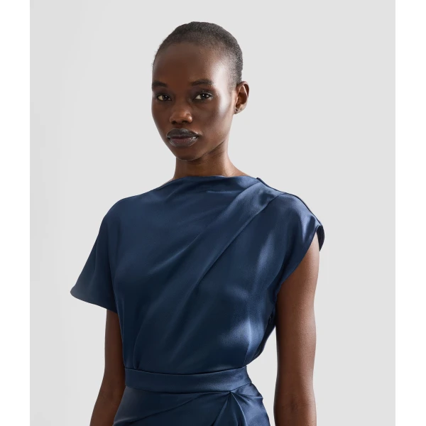 Erdem Satin Draped Top | Tops | Luxury Shoes 