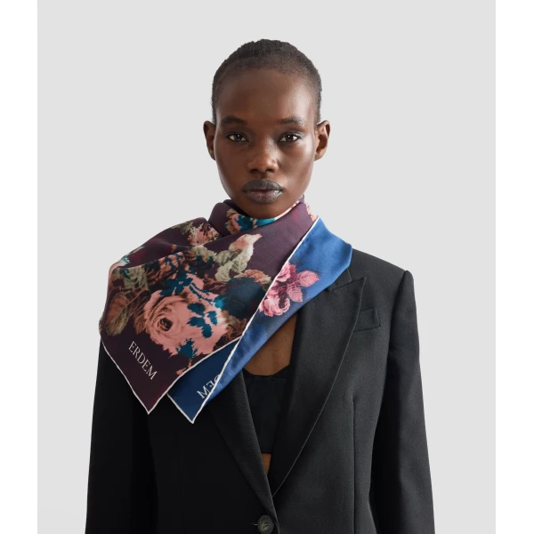 Erdem Silk Twill Scarf | Scarves | Luxury Shoes 