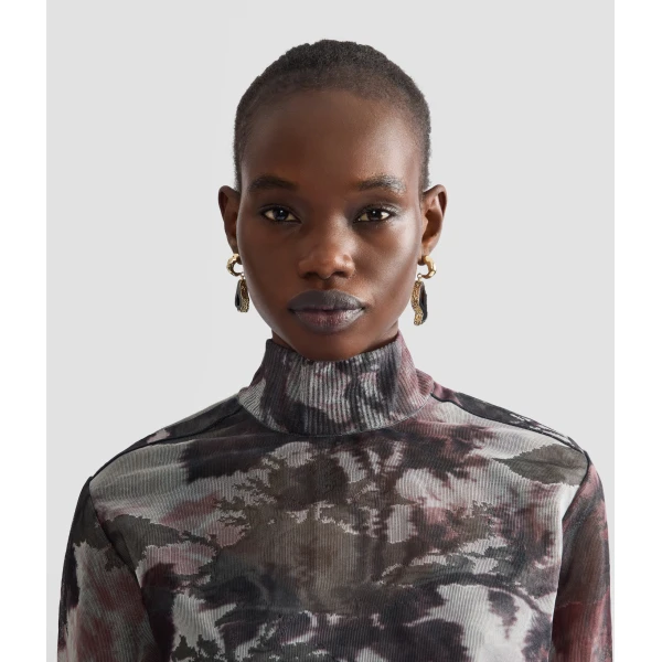 Erdem Stone Earring in Black Agate | Earrings | Luxury Shoes 