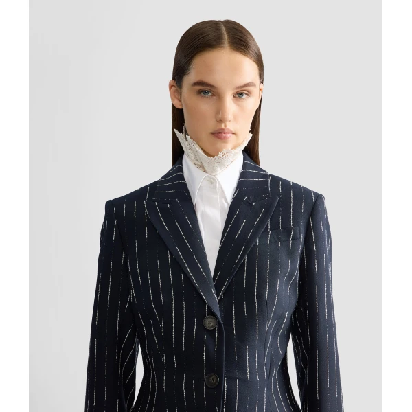 Erdem Stripe Tailoring Fitted Blazer | Blazers | Luxury Shoes 