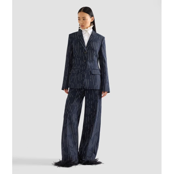 Erdem Stripe Tailoring Wide Leg Trouser | Wide leg pants | Luxury Shoes 