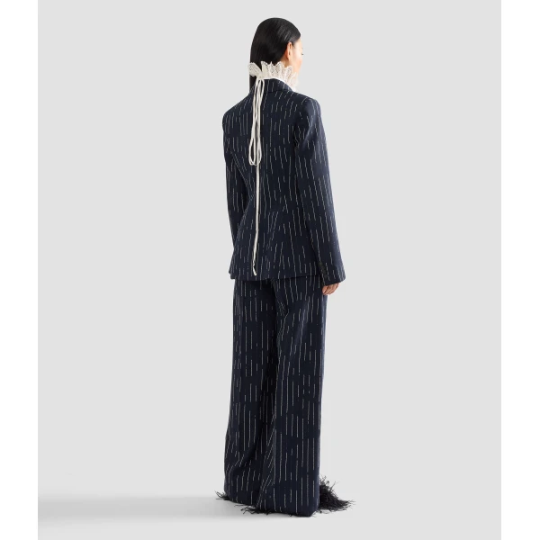 Erdem Stripe Tailoring Wide Leg Trouser | Wide leg pants | Luxury Shoes 