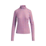 Monogram-print turtleneck top