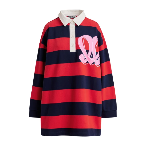 Monogram striped polo mini dress