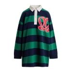 Monogram striped polo mini dress