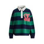 Monogram striped polo sweatshirt