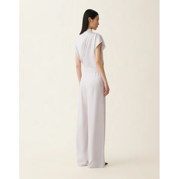 Fabiana Filippi Amelia Trousers in Glossy Enver Satin, Stone