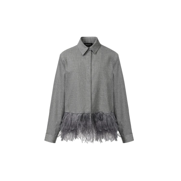 Boxy Flannel Shirt in Mineral