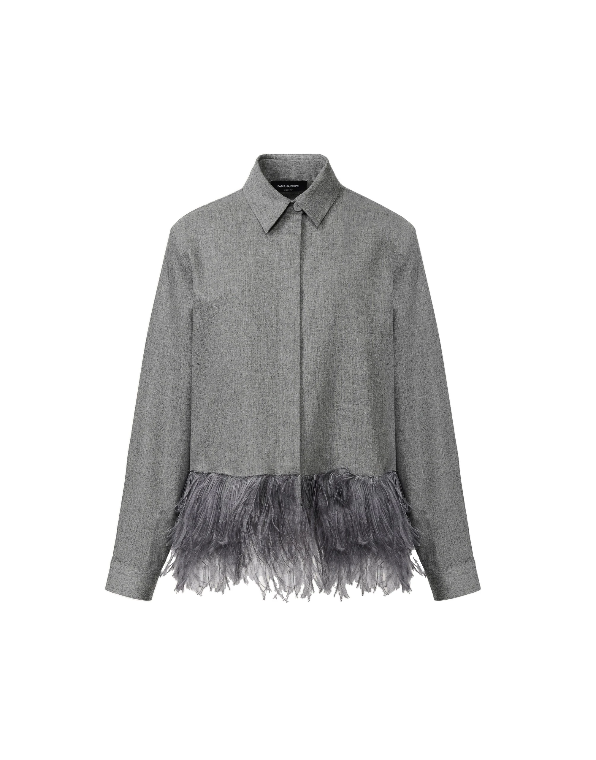 Fabiana-Filippi-Boxy-Flannel-Shirt-in-Mineral Fabiana Filippi Boxy Flannel Shirt in Mineral