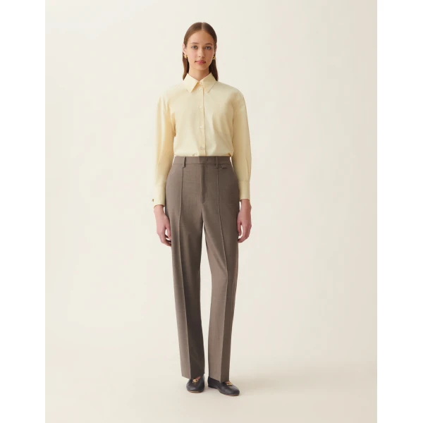 Fabiana Filippi Cool Wool Trousers in Falcon