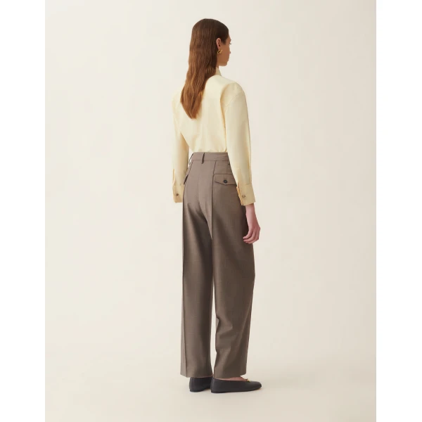 Fabiana Filippi Cool Wool Trousers in Falcon
