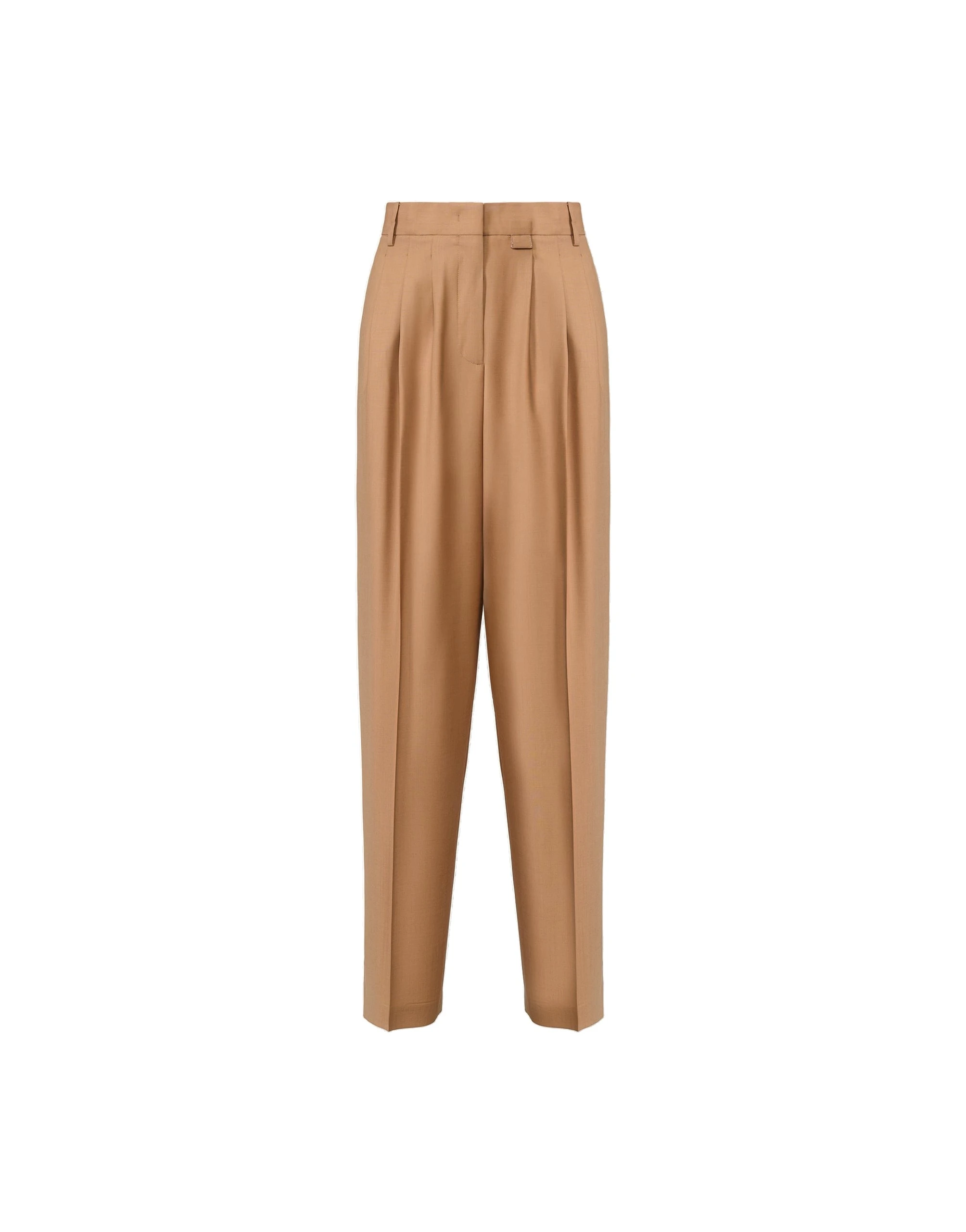 Fabiana-Filippi-Cool-Wool-Trousers-with-Triple-Pleats-in-Rattan Fabiana Filippi Cool Wool Trousers with Triple Pleats in Rattan