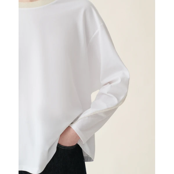 Fabiana Filippi Cotton Jersey T-shirt in Optical White