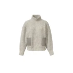 Fabiana Filippi Donegal Lurex Cropped Bomber in Cachà