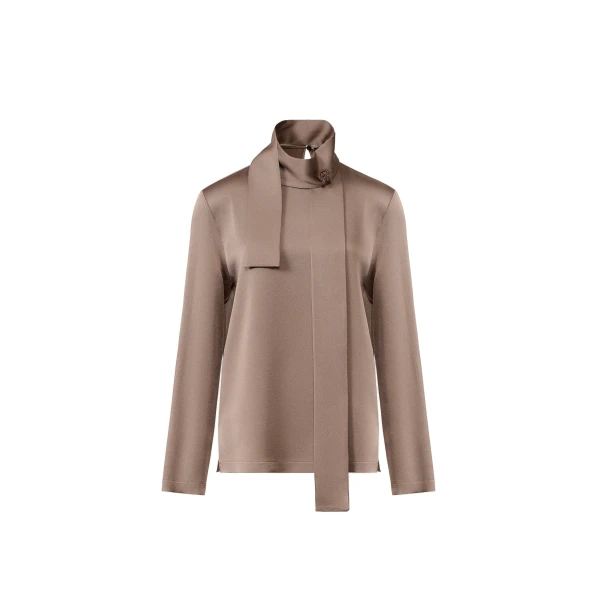 Enver Satin Top in Falcon