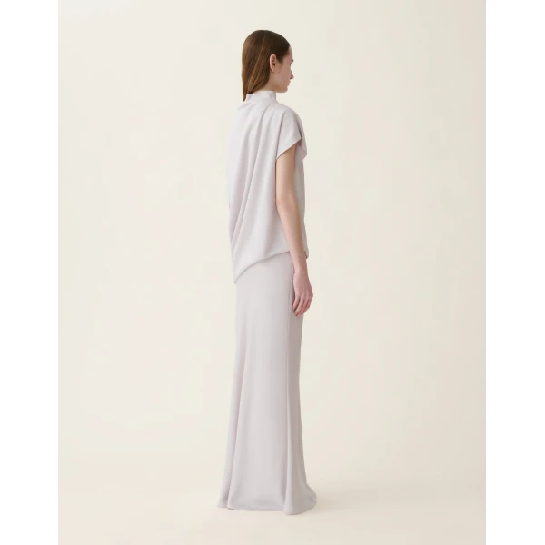 Fabiana Filippi Glossy Enver Satin Top in Stone