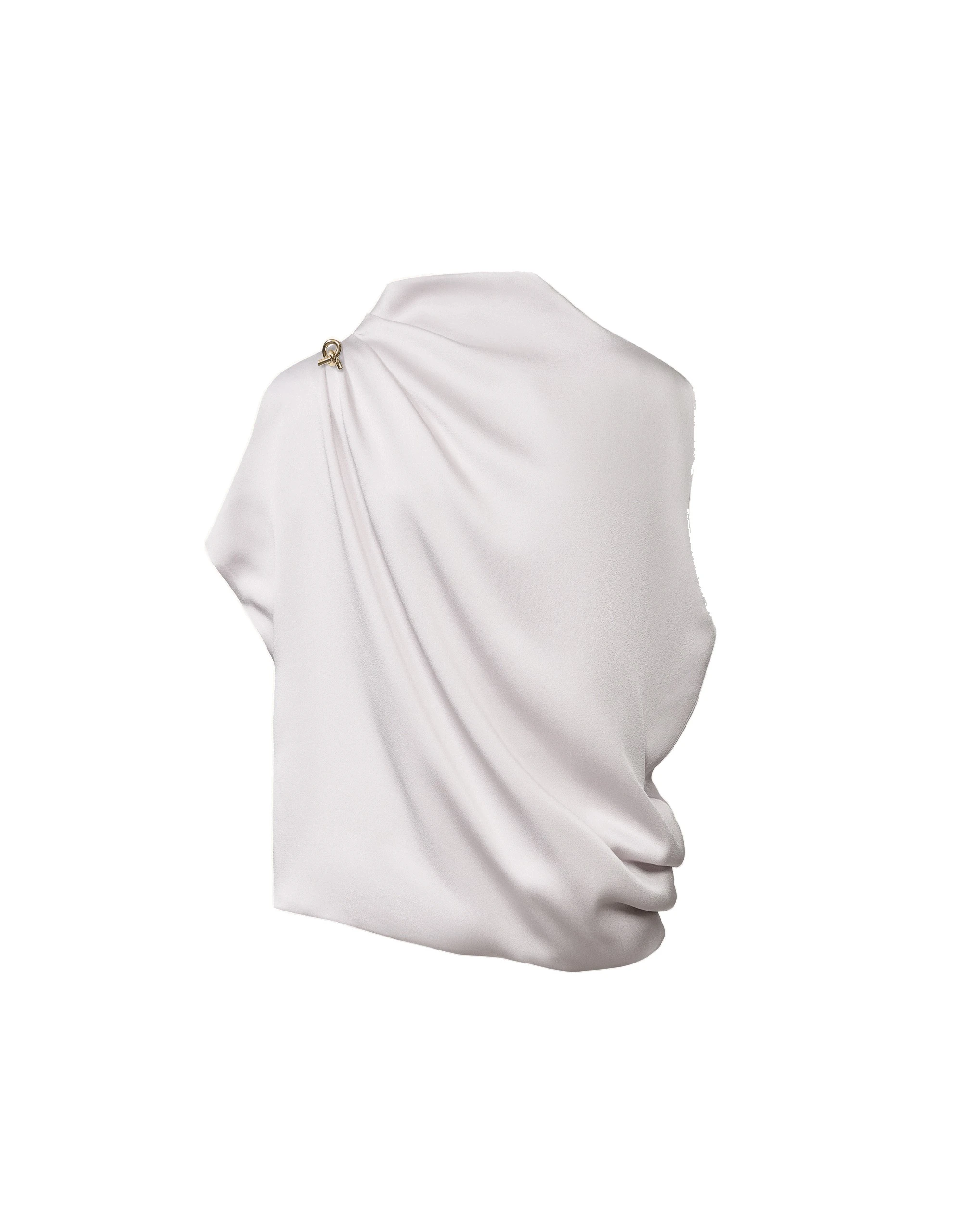 Fabiana-Filippi-Glossy-Enver-Satin-Top-in-Stone Fabiana Filippi Glossy Enver Satin Top in Stone