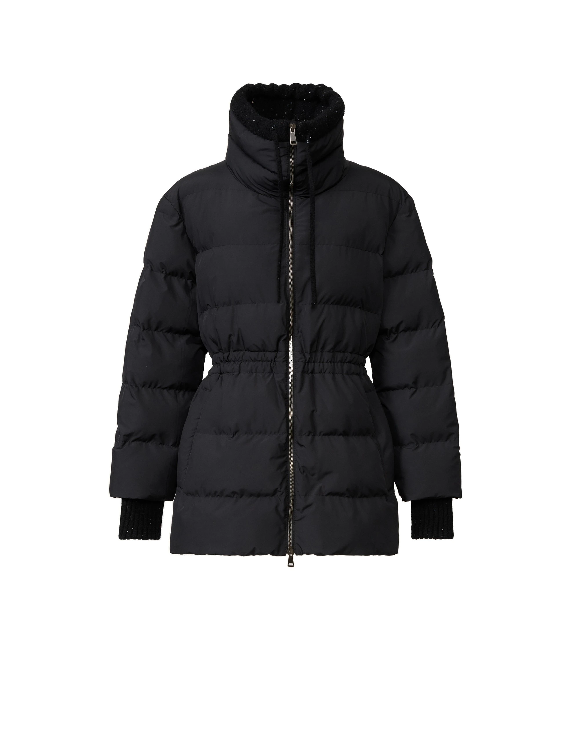 Fabiana-Filippi-Midi-Ultralight-Technical-Down-Coat-in-Black Fabiana Filippi Midi Ultralight Technical Down Coat in Black