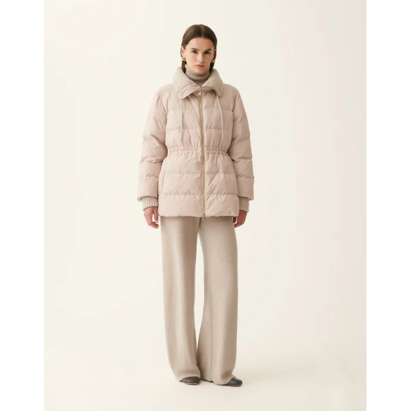 Fabiana Filippi Midi Ultralight Technical Down Coat in Cachà