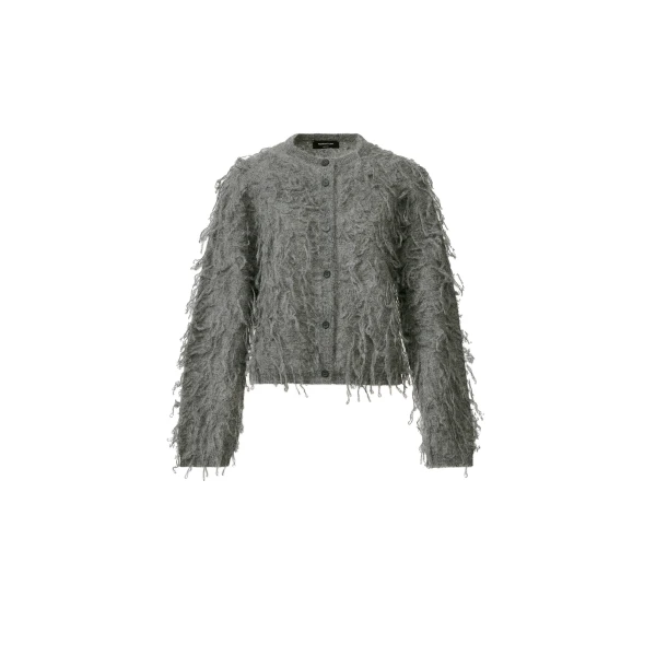 Mohair Cardigan in Charcoal