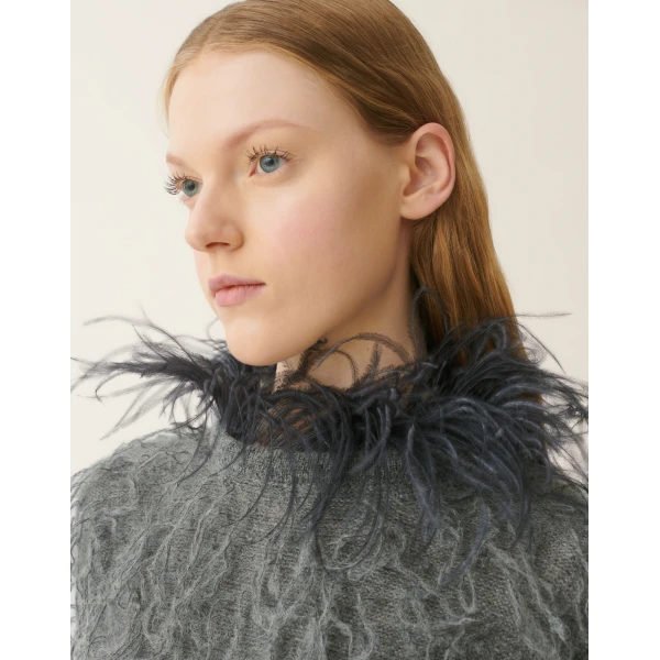 Fabiana Filippi Mohair Sweater in Charcoal