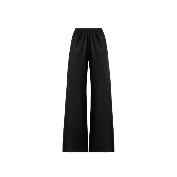 Oversized Cargo Flannel Trousers in Black